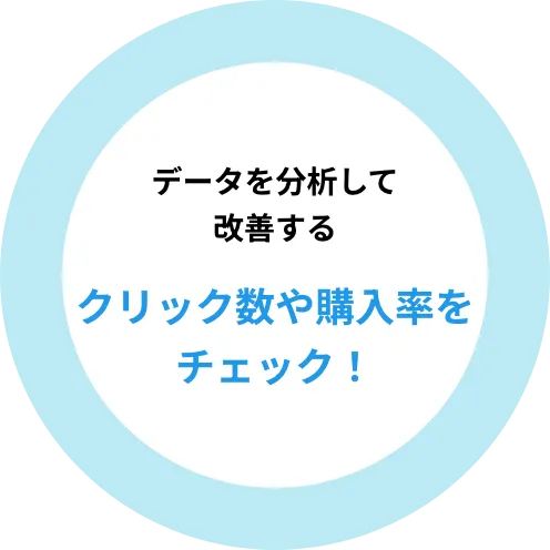 クリック数や購入率をチェック