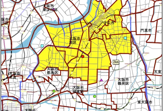 現状配布エリアの確認